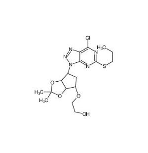 Ethanol, 2 - [[(3 aR, {{2}} S, 6 R, 6 aS) - 6 - [7-chloor-5- (propylthio) - 3 H-1, 2, 3 - triazolo [{{2}}, 5-d] pyrimidin- 3 - yl] tetrahydro - 2, 2 - dimethyl - {{2}} H-cyclopenta-1, 3 - dioxol - {{{ {10}}}} - yl] oxy] - CAS 3 7 6 6 08-75 - 2