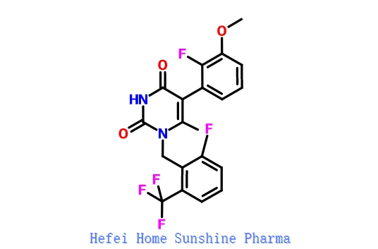 5-(2-Fluor-3-methoxyfenyl)-1-[[2-fluor-6-(trifluormethyl)fenyl]methyl]-6-methyl-2,4(1H,3H)-pyrimidinedion CAS 1150560-59-0