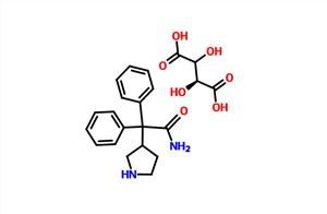 3-(S)-(+)-(1-Carbamoyl-1,1-difenylmethyl)pyrroloidine-L-(+)-tartaraat CAS 134002-26-9