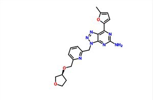 (S)-3-{6-[(tetrahydrofuran-3-yloxy)methyl]pyridine-2-ylmethyl}-7-(5-methyl-2-furyl)-3H-[1,2,3]triazolo[4 ,5-d]pyrimidine-5-ylamine CAS 1202402-40-1